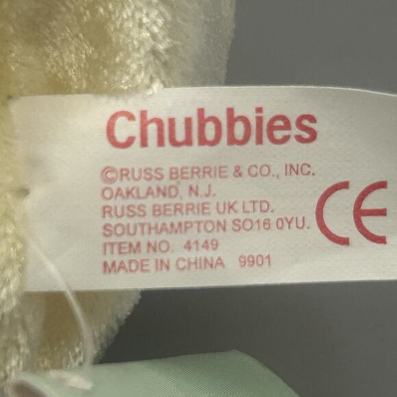 Vintage Russ Chubbies Lamb Sheep and Yellow Chick 4" Bean Bag Plush Lot of 2 - Picture 14 of 16